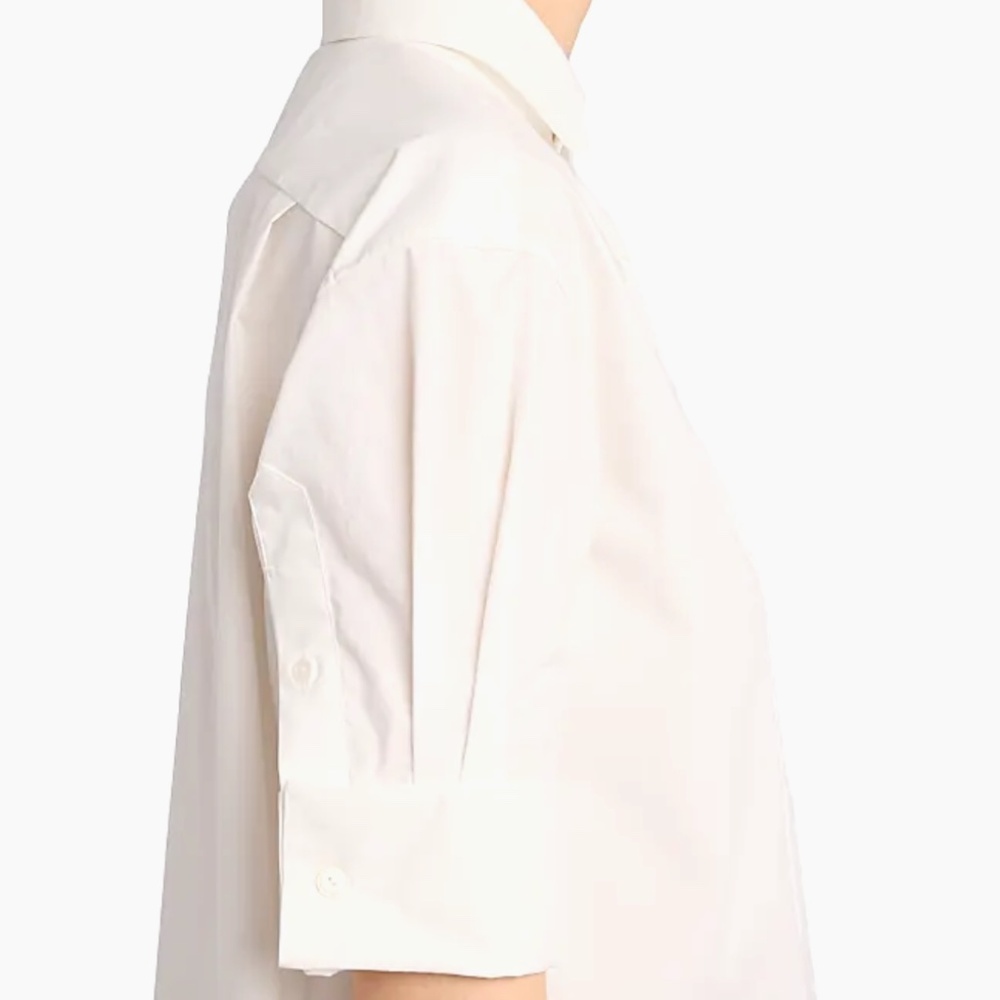 The Row White Cotton Button Down Shirt Size 4 Minimal Luxury Classic - Picture 8 of 15